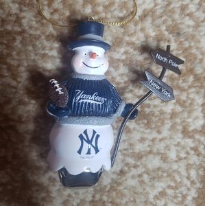 New York Yankees Bell Snowman ornament